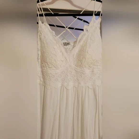 J For Justify Elegant Off-White Lace Maxi Dress   Size 1X - Picture 2 of 5